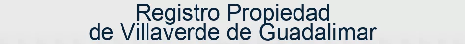 Registro Propiedad de Villaverde de Guadalimar
