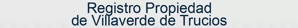 Registro Propiedad de Villaverde de Trucios