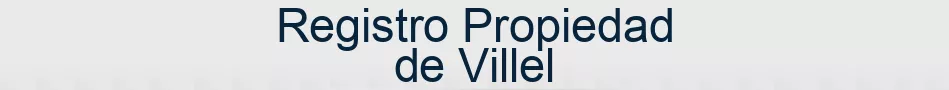 Registro Propiedad de Villel