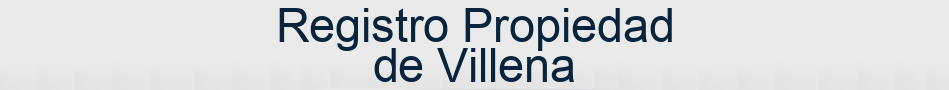 Registro Propiedad de Villena