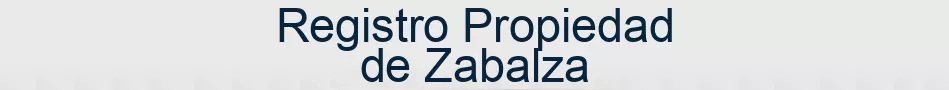 Registro Propiedad de Zabalza