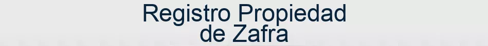 Registro Propiedad de Zafra