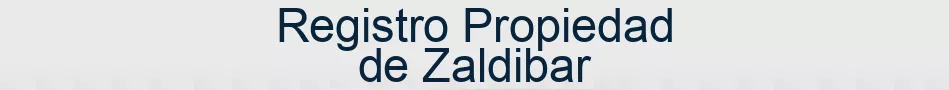 Registro Propiedad de Zaldibar