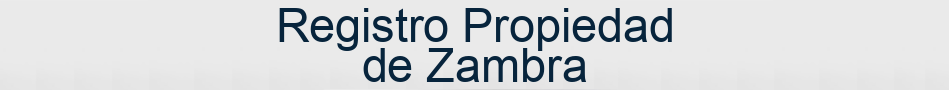 Registro Propiedad de Zambra
