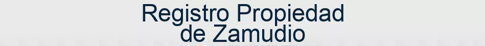 Registro Propiedad de Zamudio