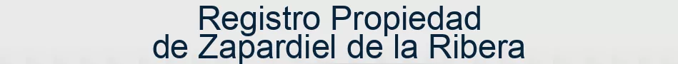Registro Propiedad de Zapardiel de la Ribera