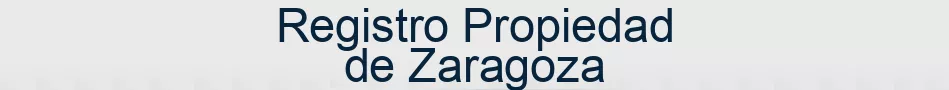 Registro Propiedad de Zaragoza