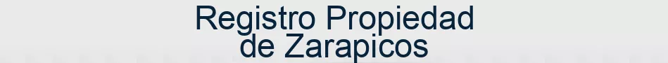 Registro Propiedad de Zarapicos