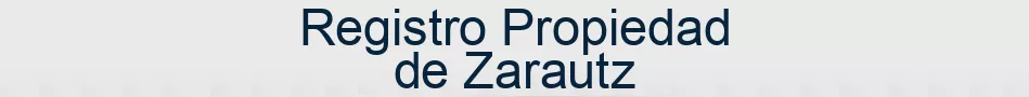 Registro Propiedad de Zarautz