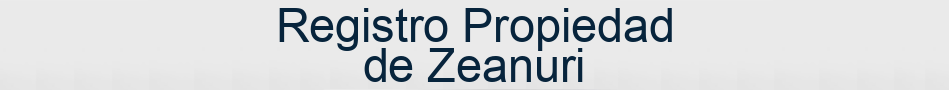 Registro Propiedad de Zeanuri