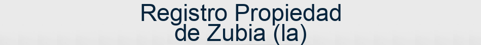 Registro Propiedad de Zubia (la)