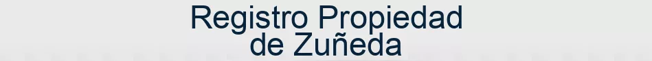 Registro Propiedad de Zuñeda