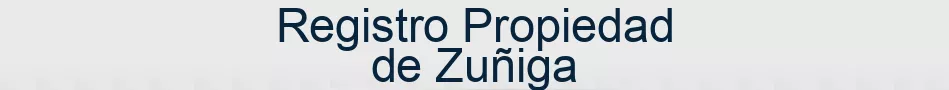 Registro Propiedad de Zuñiga